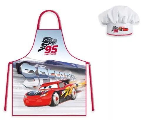 Vaikiška virtuvės šefo prijuostė su kepure Disney Cars Next Level