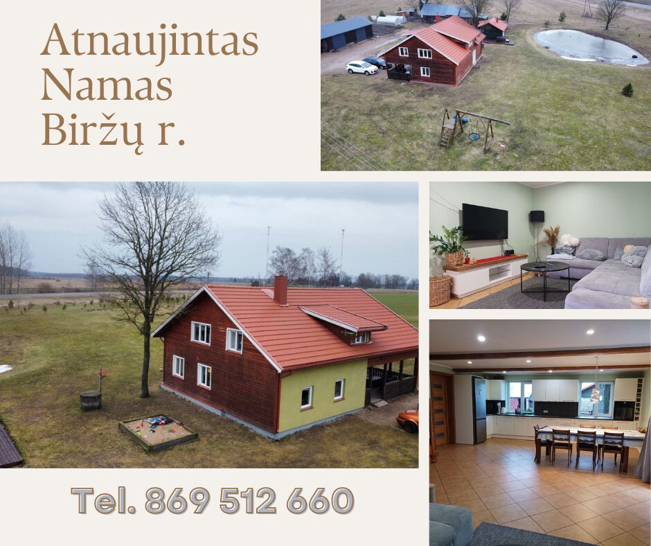 Atnaijintas Rąstinis Namas Biržų raj.