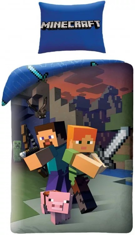 Patalynės komplektas Minecraft Steve and Ale