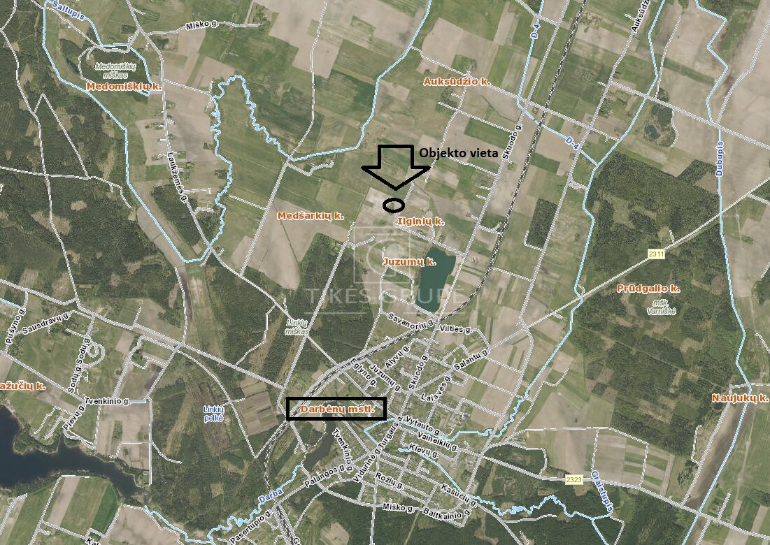Parduodamas žemės sklypas (3,2515 HA) su RC registruotais statiniais Kretingos rajone, Darbėnų seniūnijoje, Juzumų kaime.