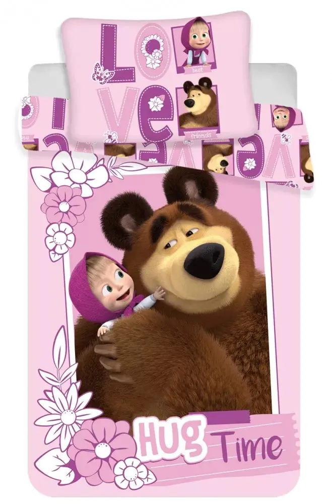 Maša ir Lokys patalynės komplektas Hug Time