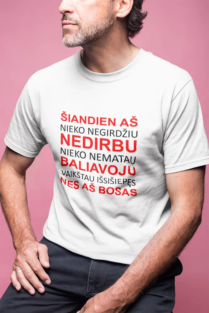 Marškinėliai su užrašu