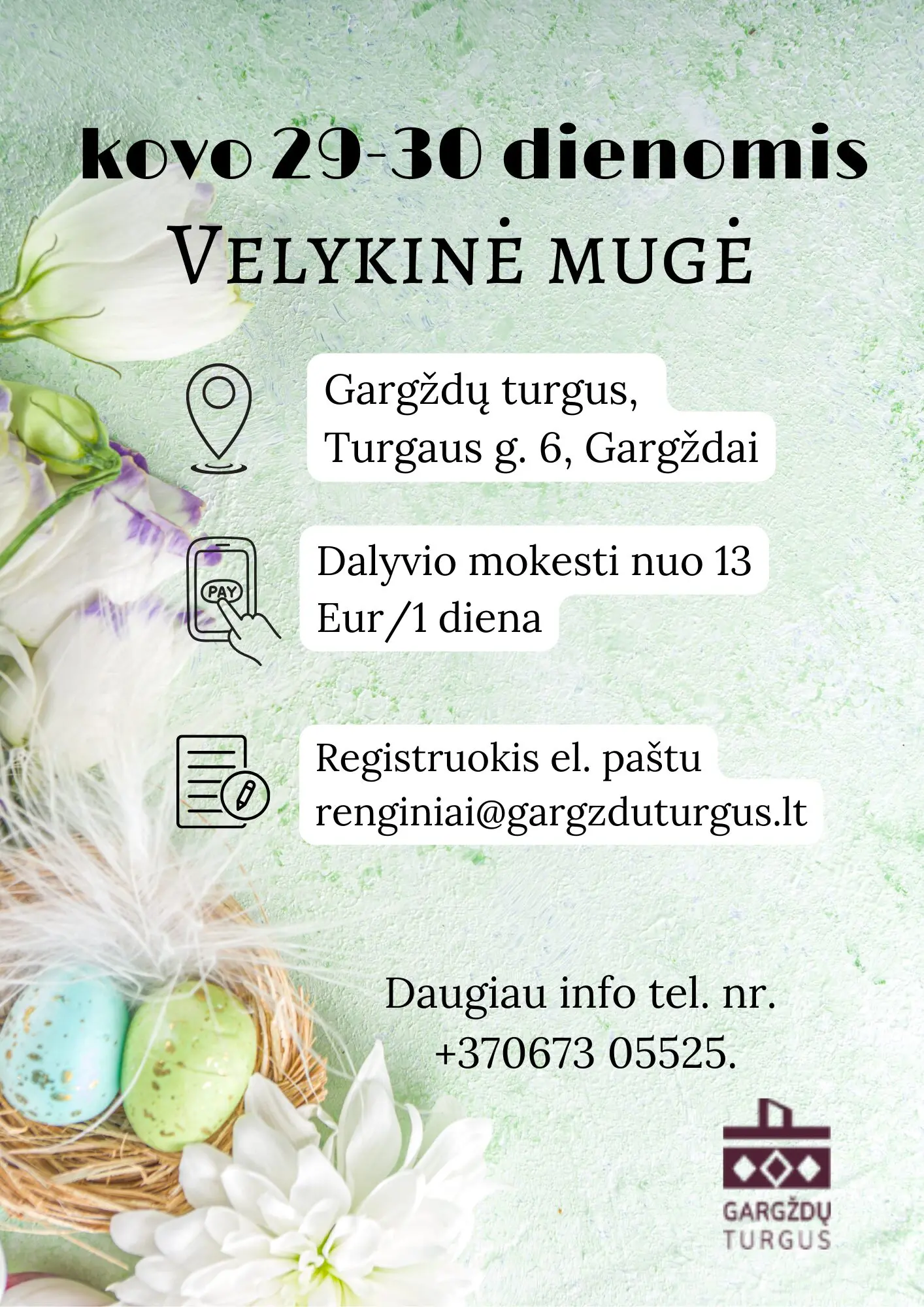 Kovo 29-30 dienomis, pavasarį švęskime su Velykine muge