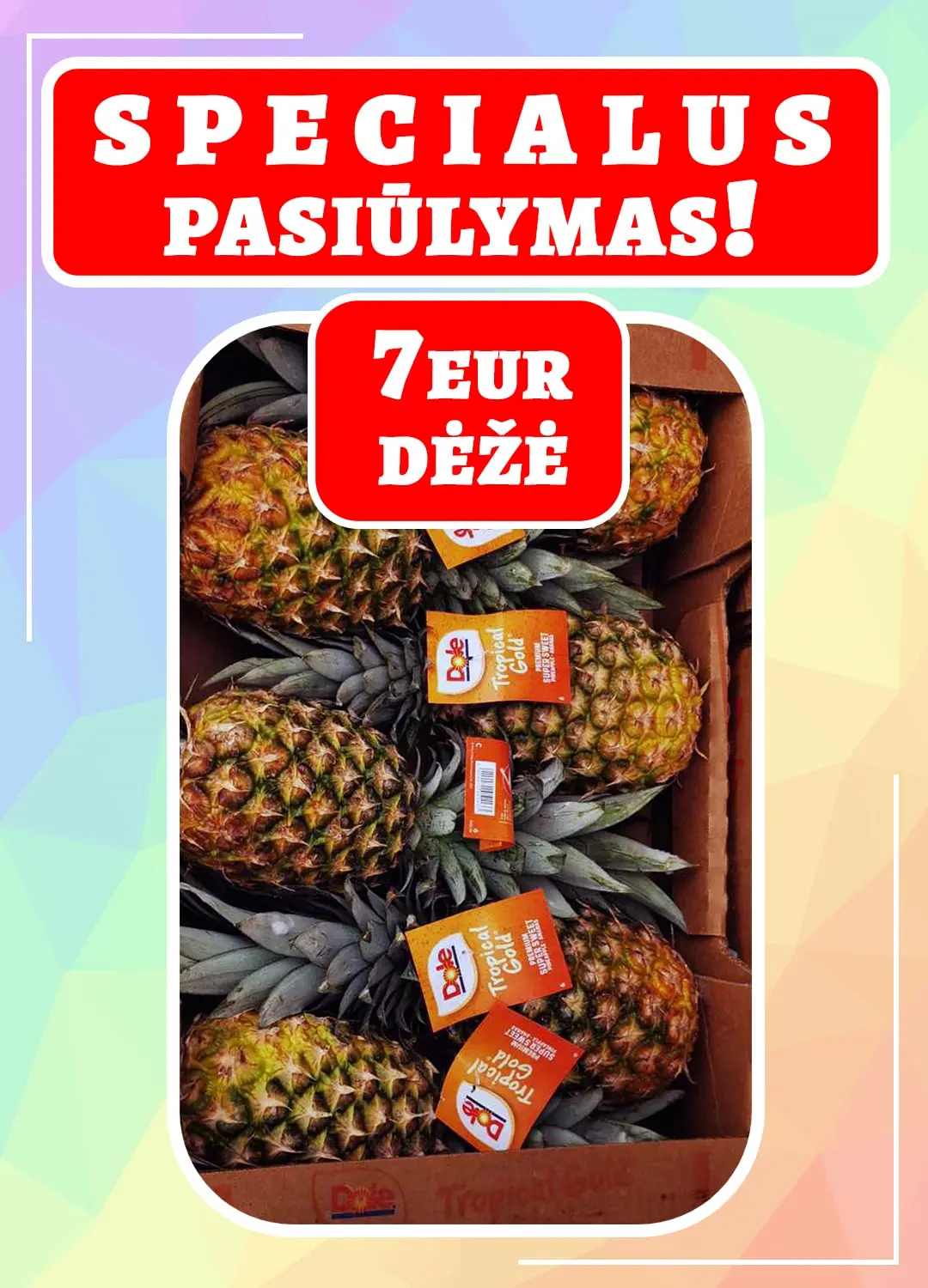 ANANASAI dėžėmis