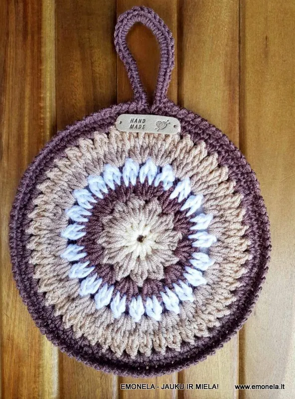 Puodkėlė MANDALA, ruda