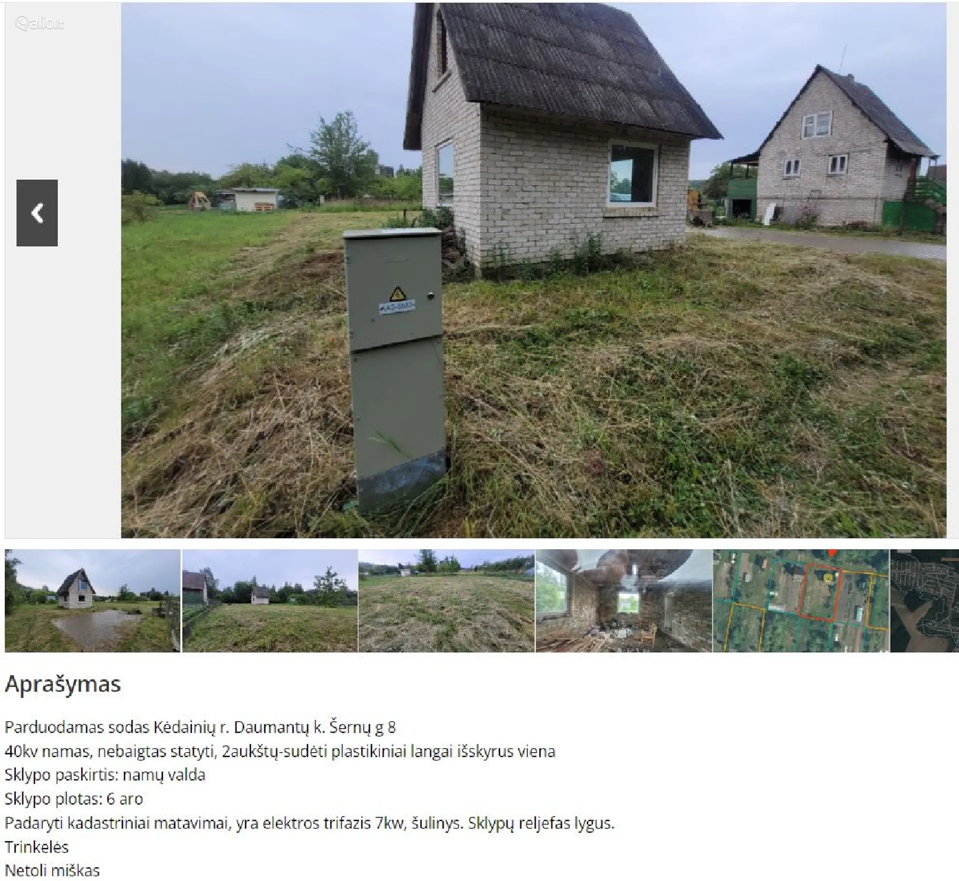 PARDUODAMI SODO SKLYPAI KEDAINIU R. LEDU IR DAUMANTU K.