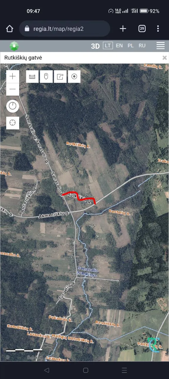 Parduodamas ŽEMĖS SKLYPAS, 51 aras, Rutkiskiu k. Vilniaus raj