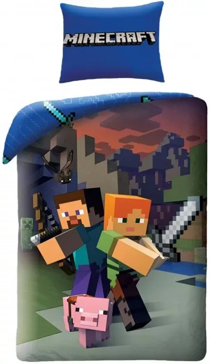Patalynės komplektas Minecraft Steve and Ale