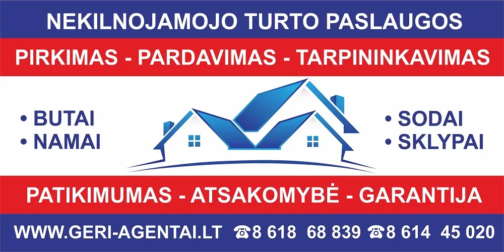 NEKILNOJAMOJO TURTO PASLAUGOS MAŽEIKIUOSE (+100 KM APLINK)