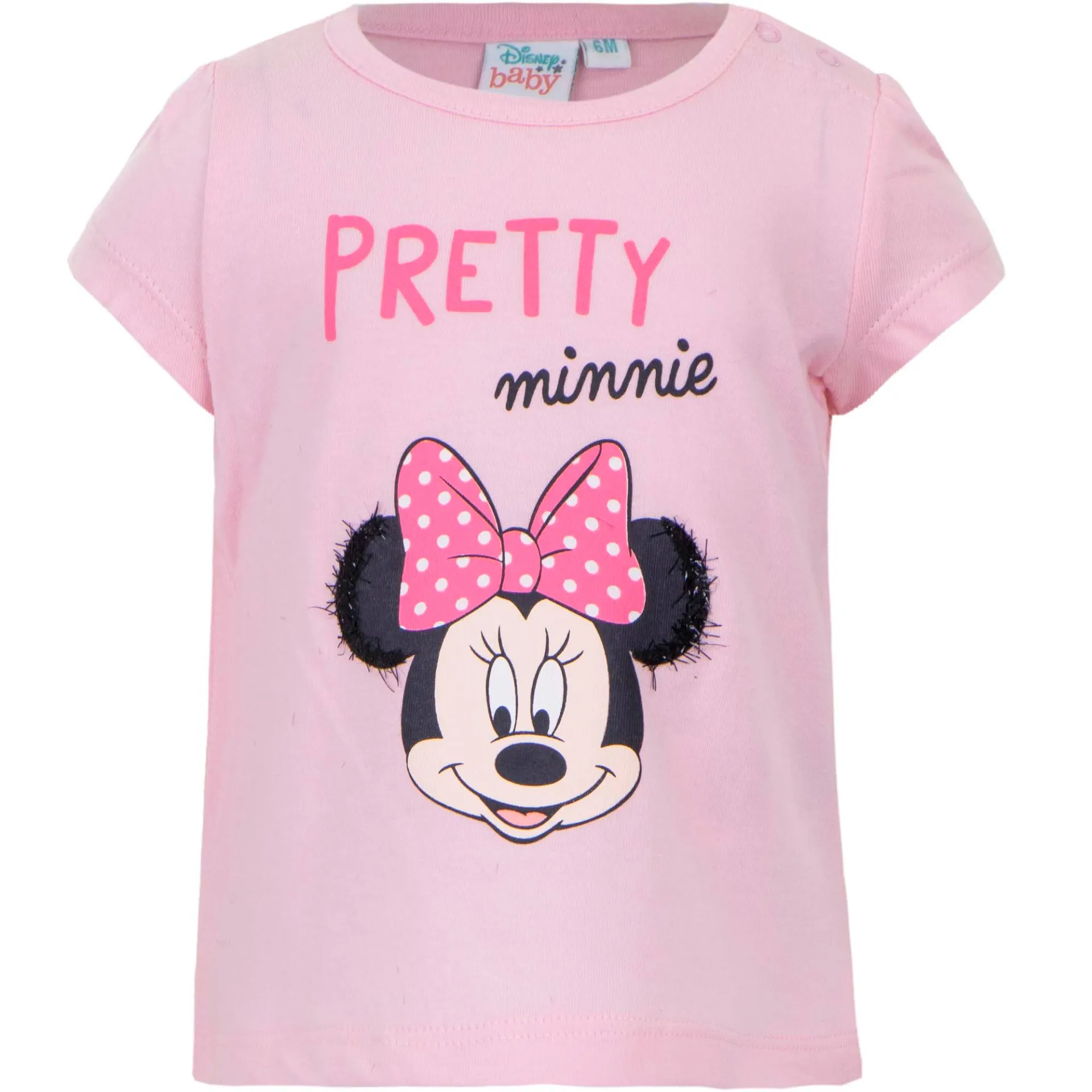 Rožinės spalvos marškinėliai Minnie Mouse