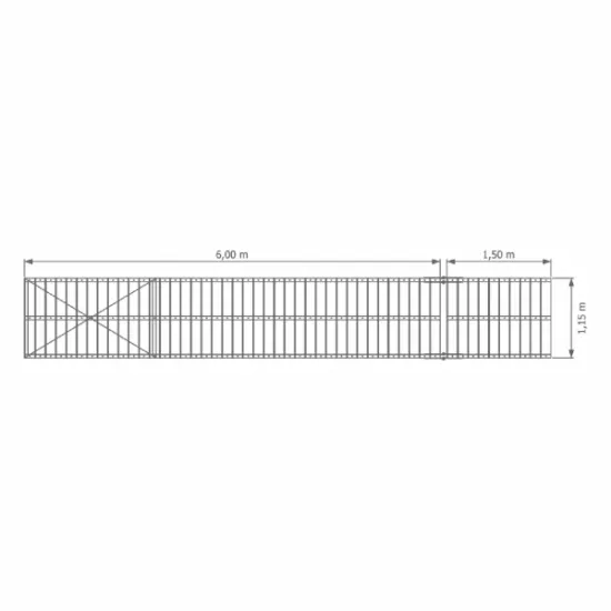 Pontoninis lieptas Tomas 1.15x7.50m
