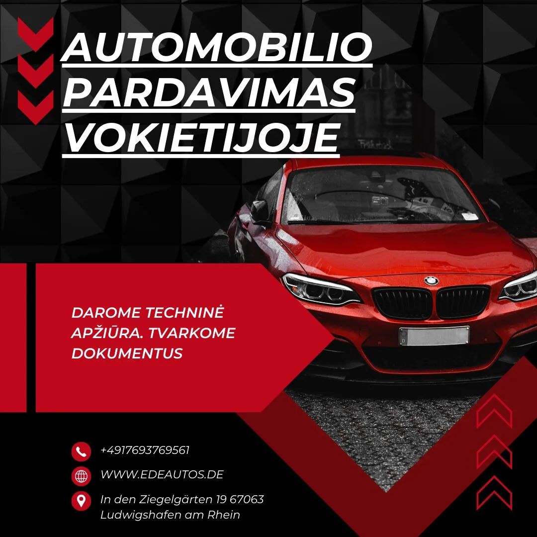 Automobilio pardavimo paslaugos Vokietijoje