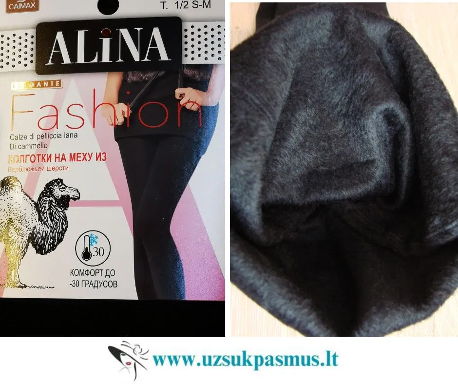 Šiltos pėdkelnės su kupranugario vilna S/M
