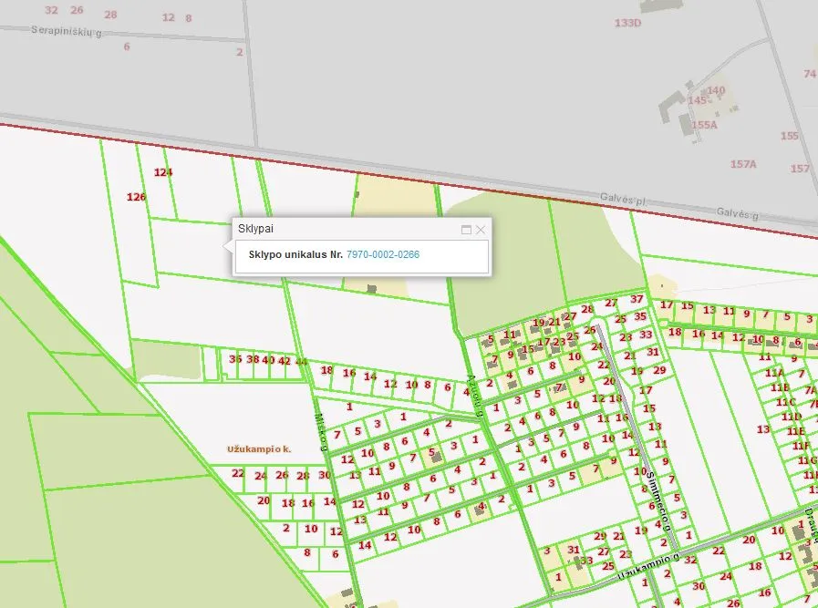 4.1064 HA ŽEMĖS SKLYPAS UŽUKAMPIO K. LENTVARIO SEN. TRAKŲ R. SAV.