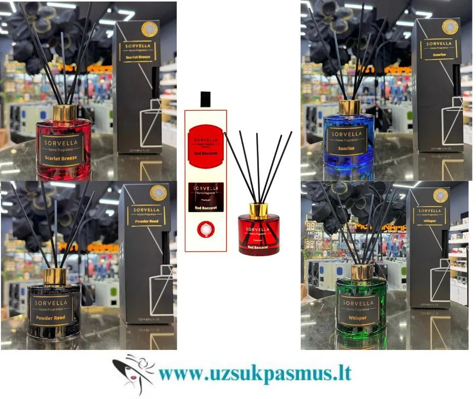 Nauji Sorvella namų kvapų kvapai: Scarlet breeze, Povder Reed, Sunrice, Sweet Dreams, Whisper.