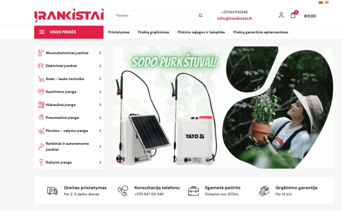 Irankistai.lt - Darbo įrankiai - Sodo technika - Suvirinimo įranga ir kita įranga