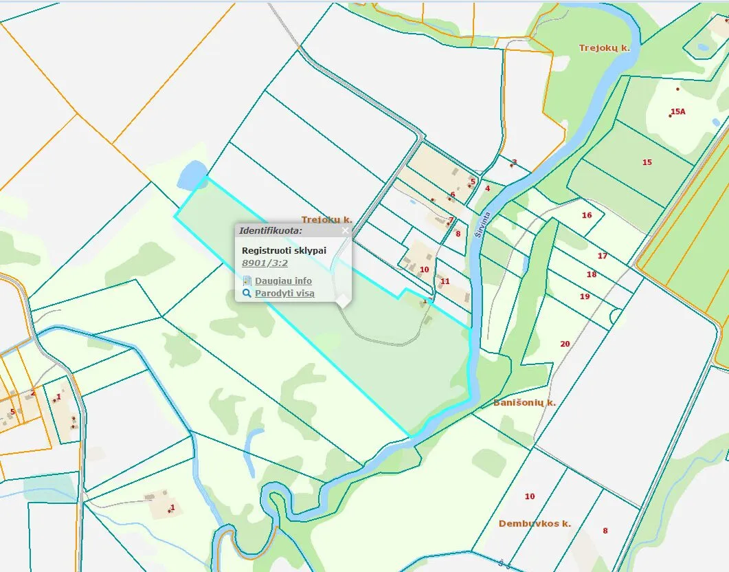 4,2315 HA ŽEMĖS SKLYPAS ŠIRVINTŲ R. SAV., ŠIRVINTŲ SEN., TREJOKŲ K.
