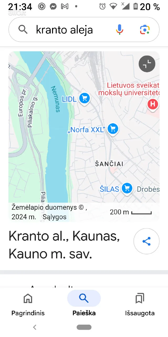 Namo dalį arti Centro ir šalia Nemuno