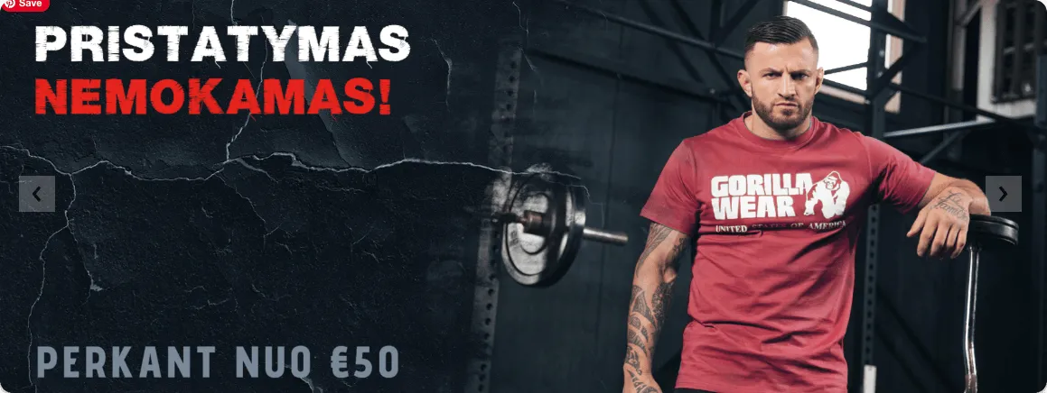 Gorilla Wear sportinė apranga vyrams ir moterims - aukšta kokybė, gera kaina
