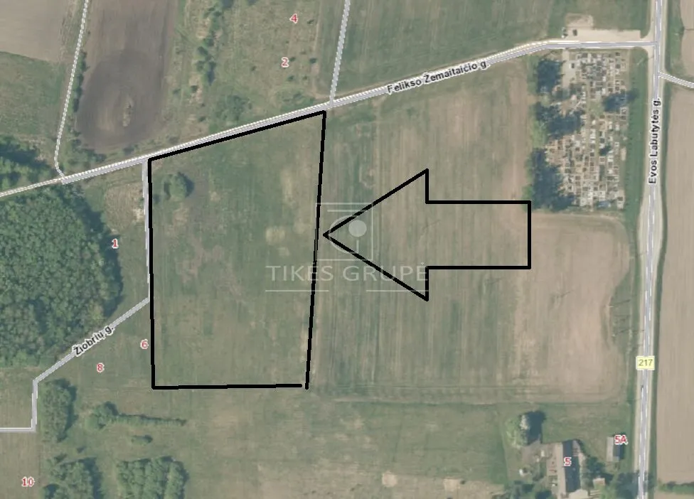 Parduodamas didelis sklypas Plikiuose, F. Žemaitaičio g. – 1,47 HA