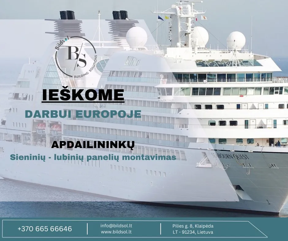 Ieškome apdailinkų darbui Europoje.