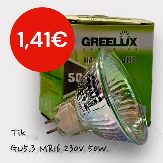 Halogeninė lemputė GU5.3 MR16 230V 50W