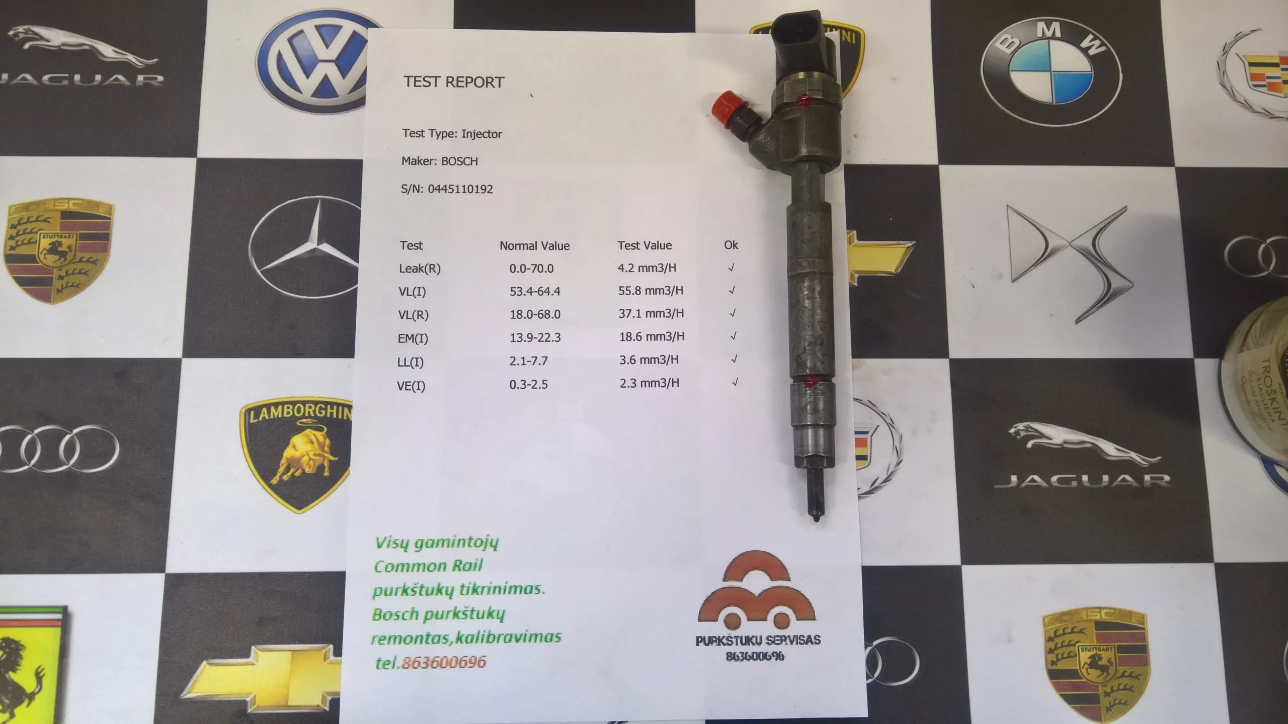 Kuro purkštukai Mercedes-E320,Viano,Vito . 0445110192