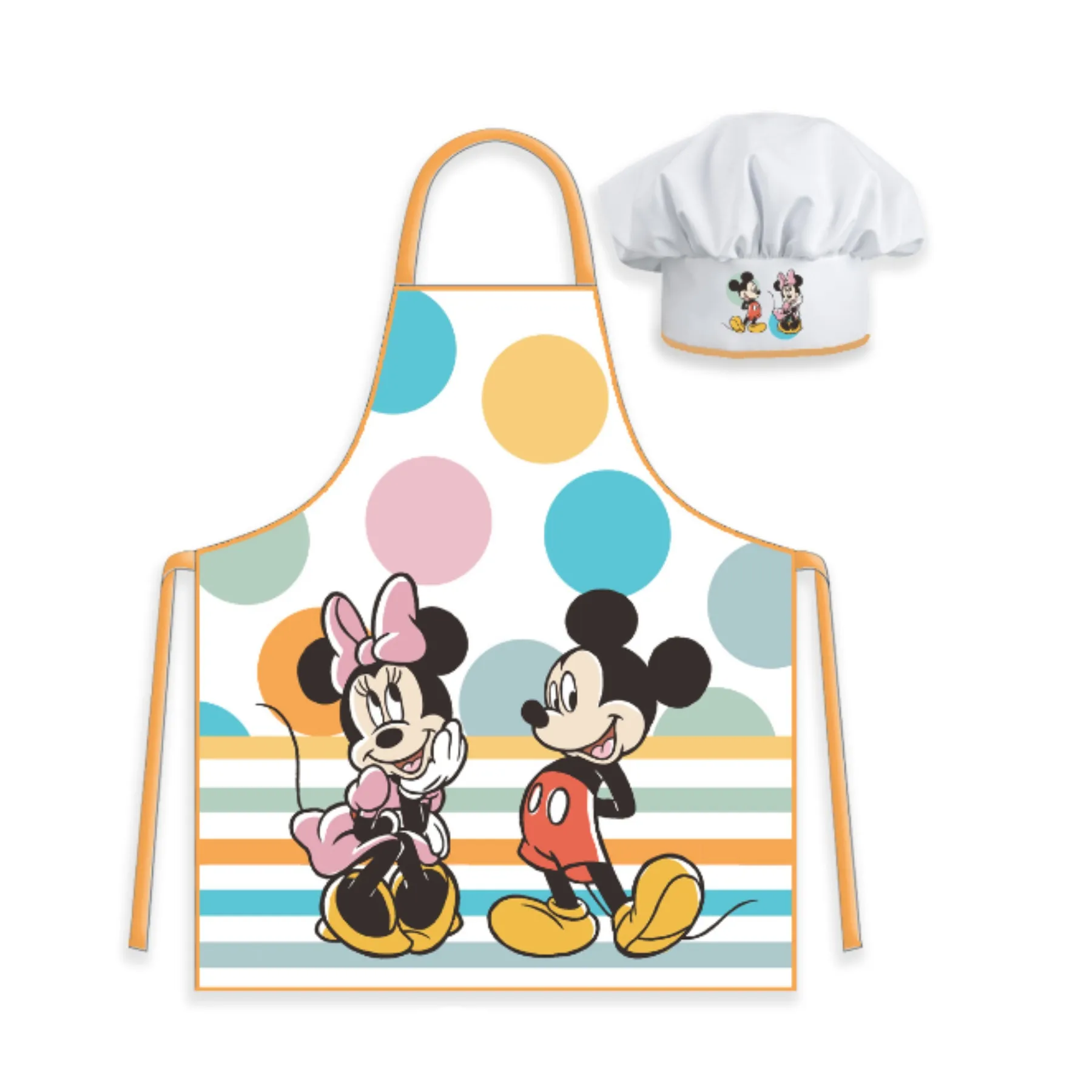 Vaikiška virtuvės šefo prijuostė su kepure Mickey Mouse
