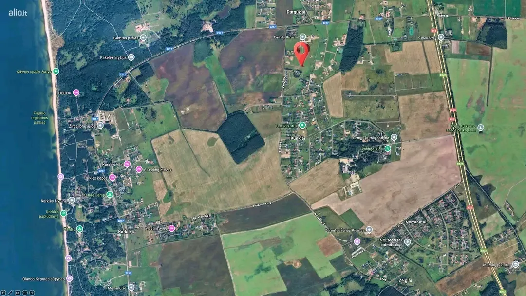 Parduodamas sklypas Klaipėdos raj. Kretingalės sen. Darguziu km, 2 km iki jūros.