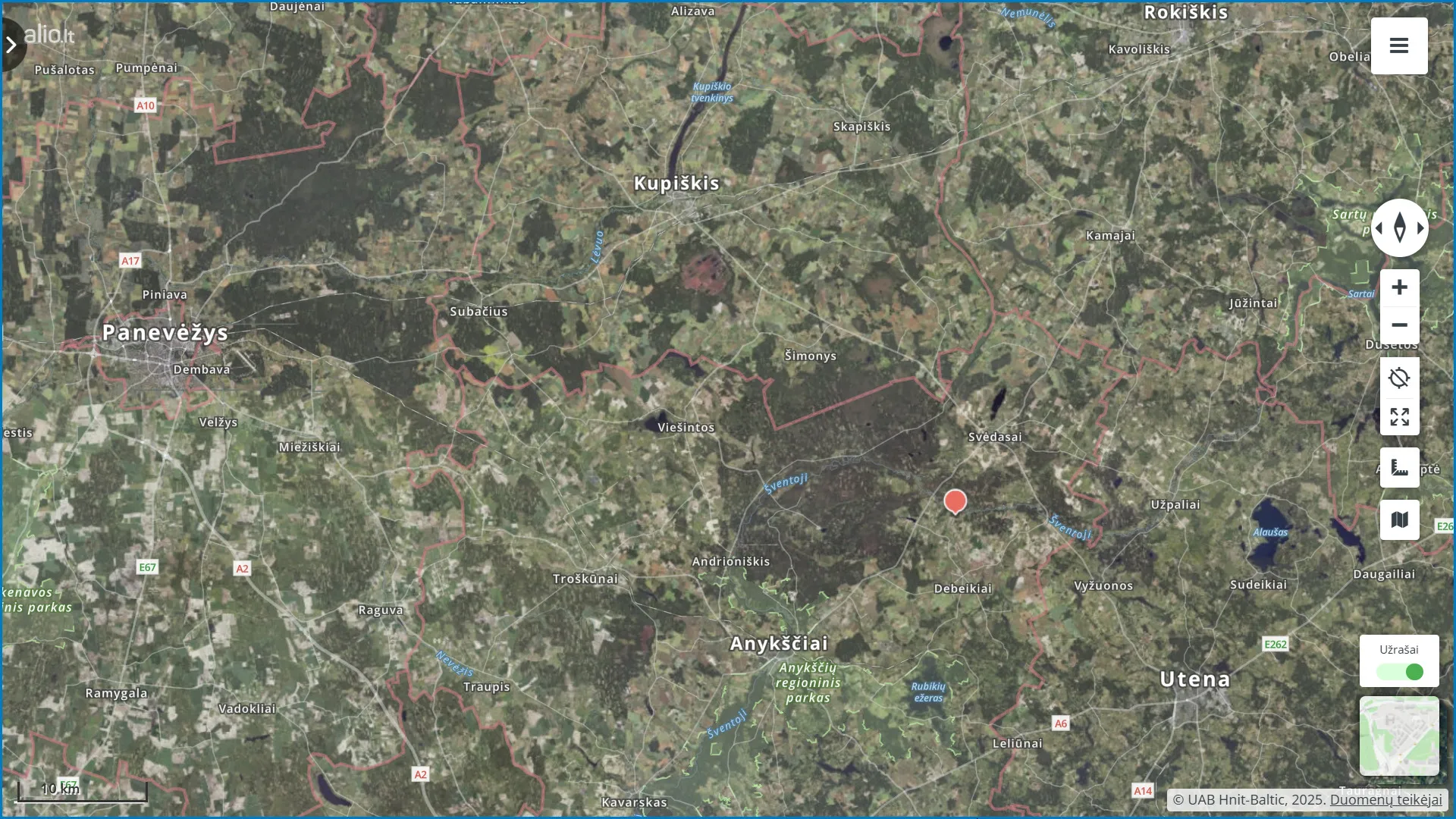 Žemės ūkio paskirties sklypas 6.5 ha su mišku – šalia upės Šventoji – Anykščių raj. Debeikių sen.