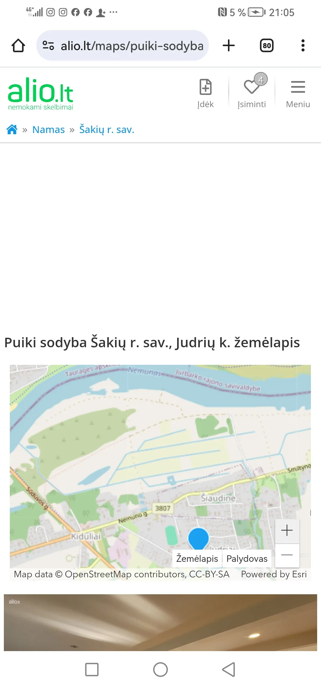 Parduodamas įrengtas namas Šakių raj. Judrių km. netoli Nemuno.
