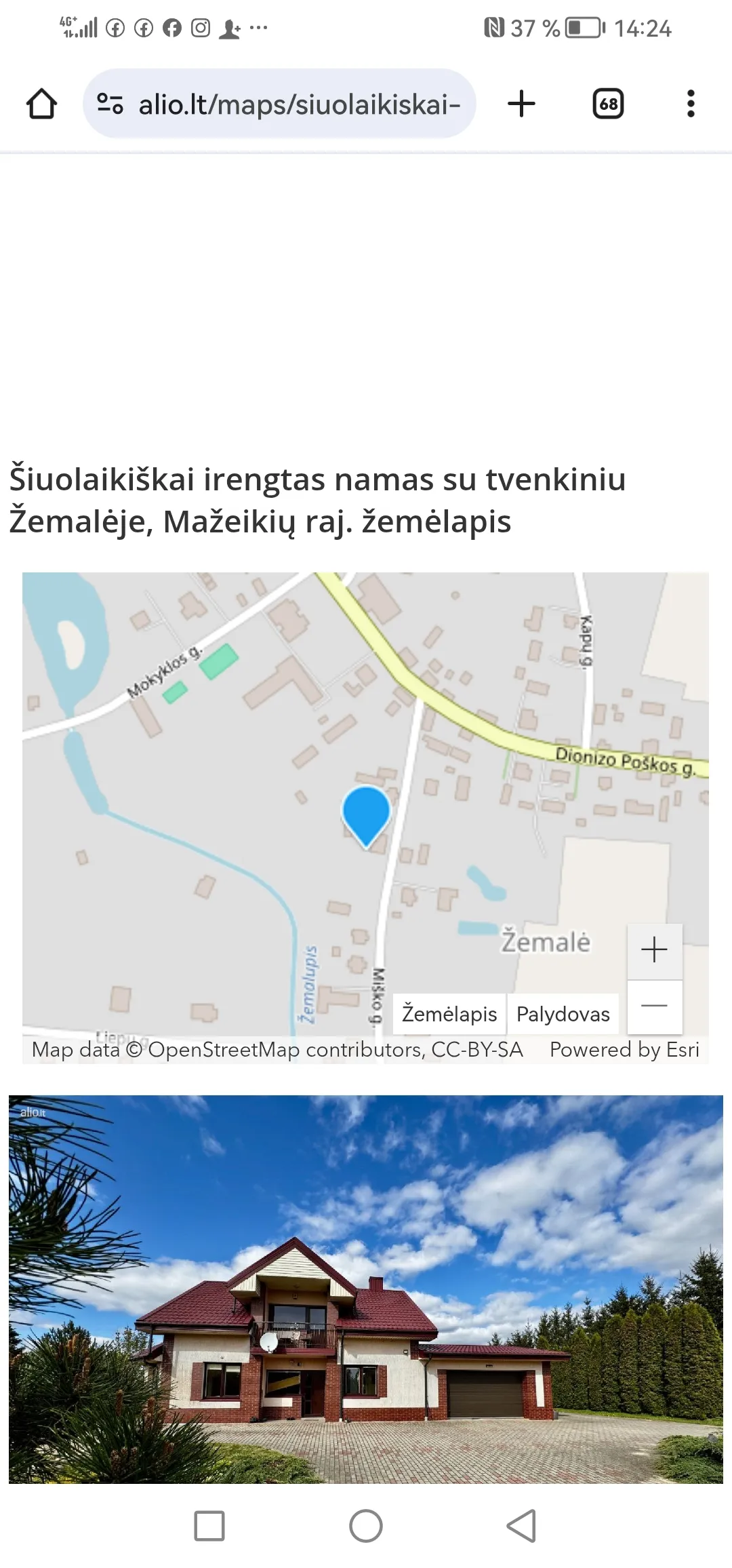 Parduodamas įrengtas namas su tvenkiniu Žemalėje, Mažeikių raj.