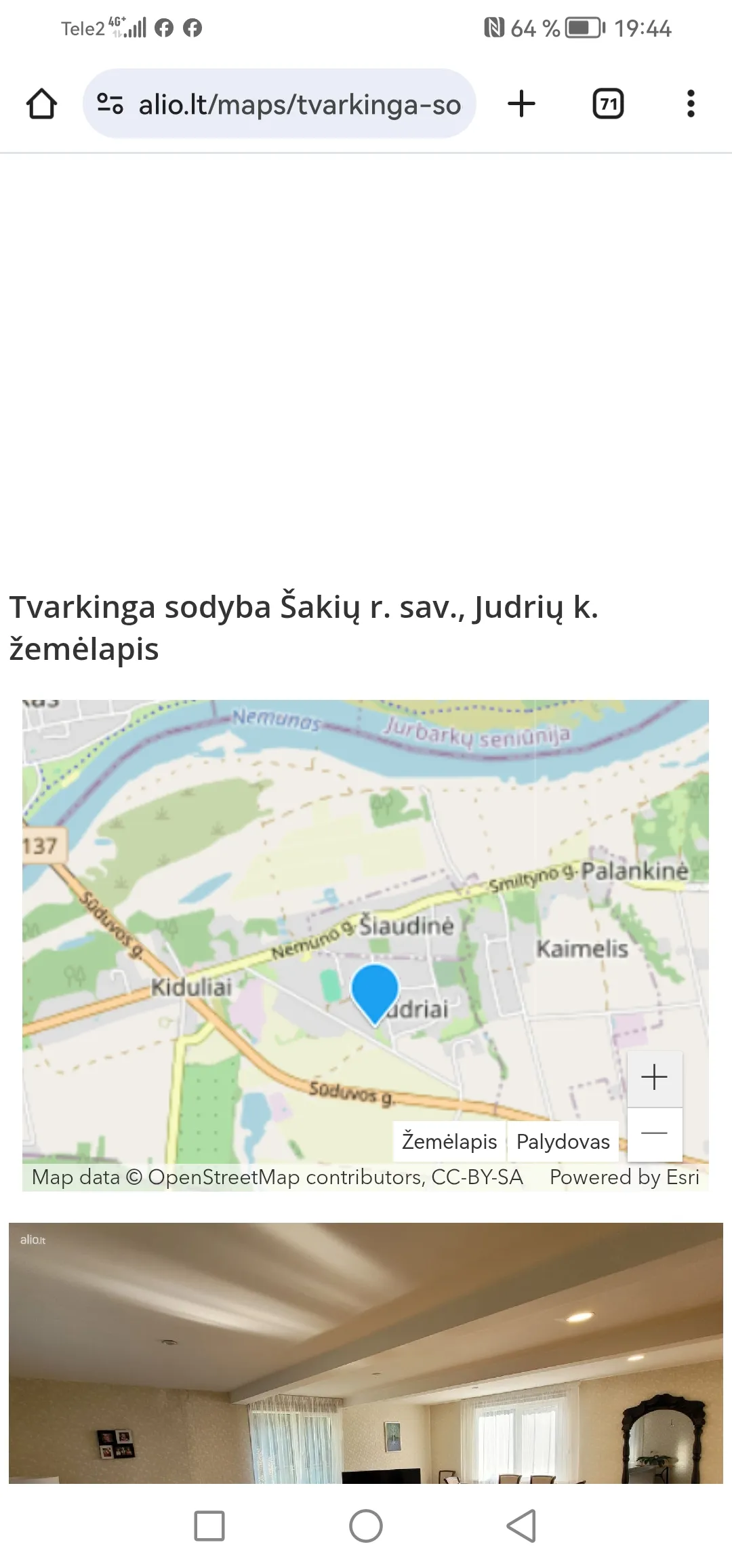 Parduodama įrengta sodyba. Netoli Nemuno. Judrių km. Šakių raj.