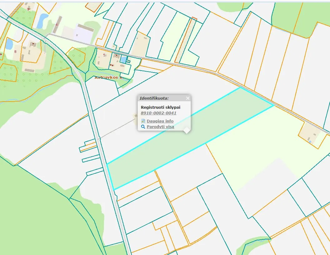 8.9800 HA Širvintų r. sav., Čiobiškio sen., Astruvkos k.