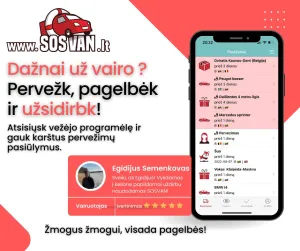 Išmanus pervežimų įrankis vežėjo ieškoti ir papildomai užsidirbti pervežant.