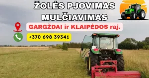 Žolės pjovimas - mulčiavimas